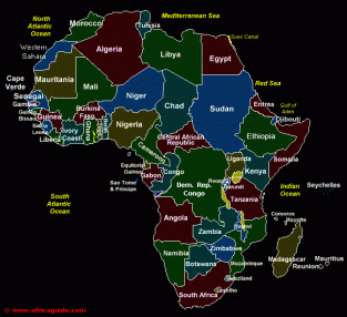 The map of Africa as a continent. Between these many countries, there is no reason why lack ofresources should be a limiting factor to our research